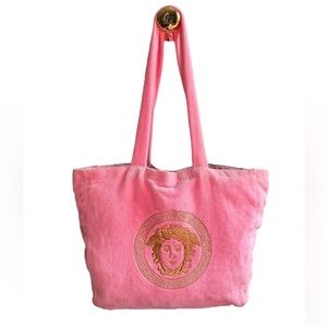 Authentic Gianni Versace Pink Signature Tote ~ Adorable ~ See Photos 🌷